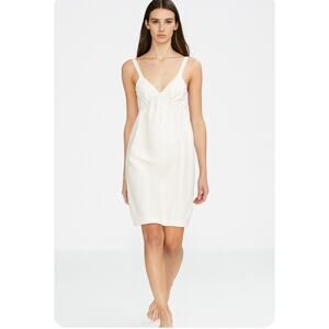 James Perse Summer White Linen/Cotton Blend Baby Doll Dress Beachy vacation 4